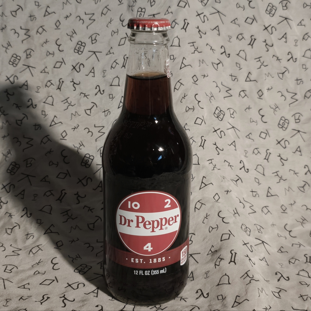 Vintage Dr Pepper Real Sugar Glass Bottle Retro 10 2 4 Clock Logo Collectible